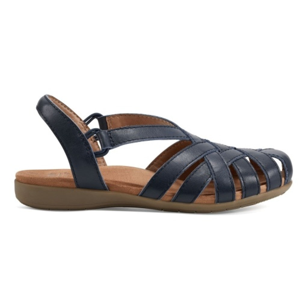 Earth Berri Woven Slip-On - Cushioned Arch Support Women's Sandal - Medium Blue - 2