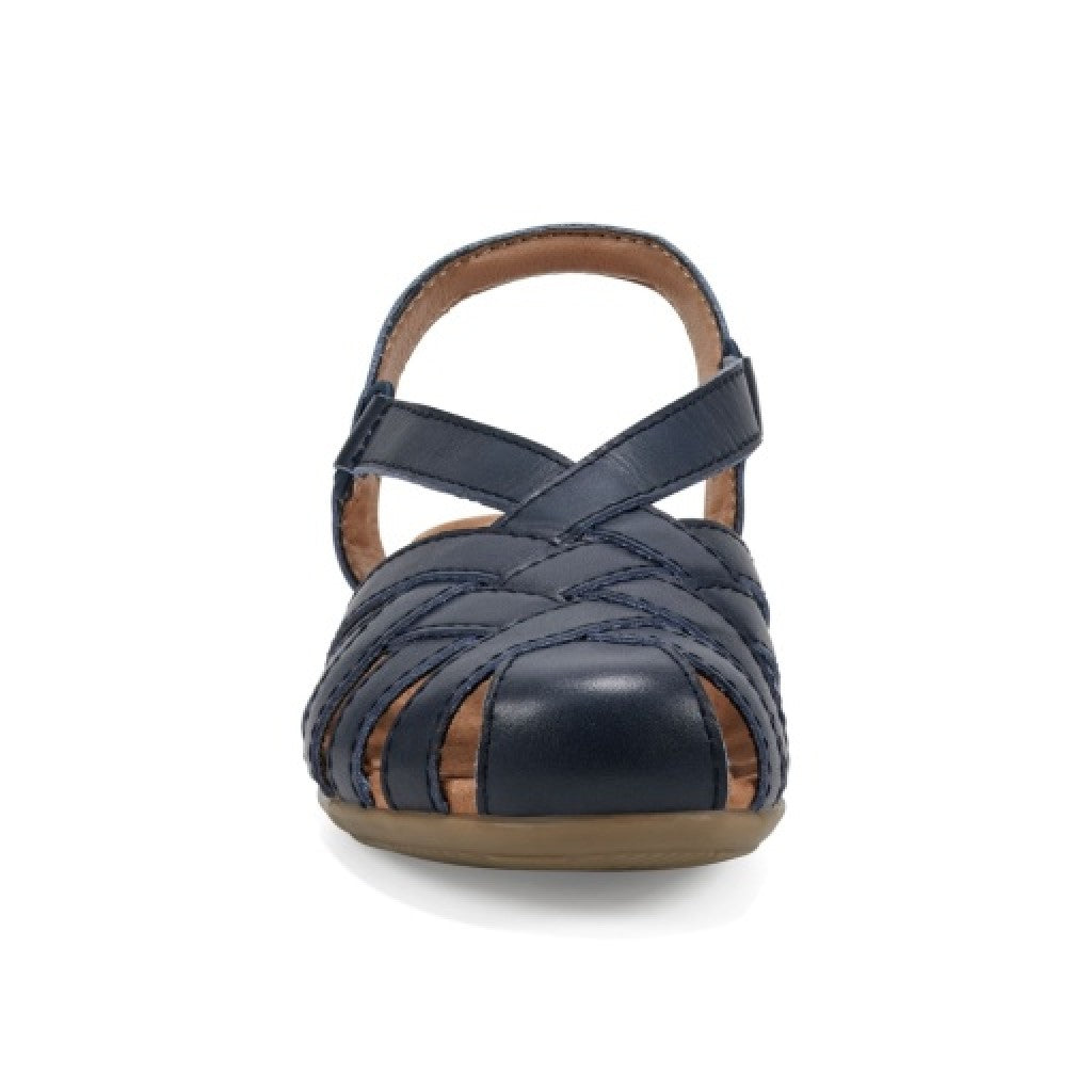 Earth Berri Woven Slip-On - Cushioned Arch Support Women's Sandal - Medium Blue - 3