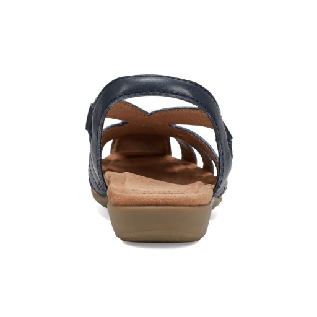 Earth Berri Woven Slip-On - Cushioned Arch Support Women's Sandal - Medium Blue - 4