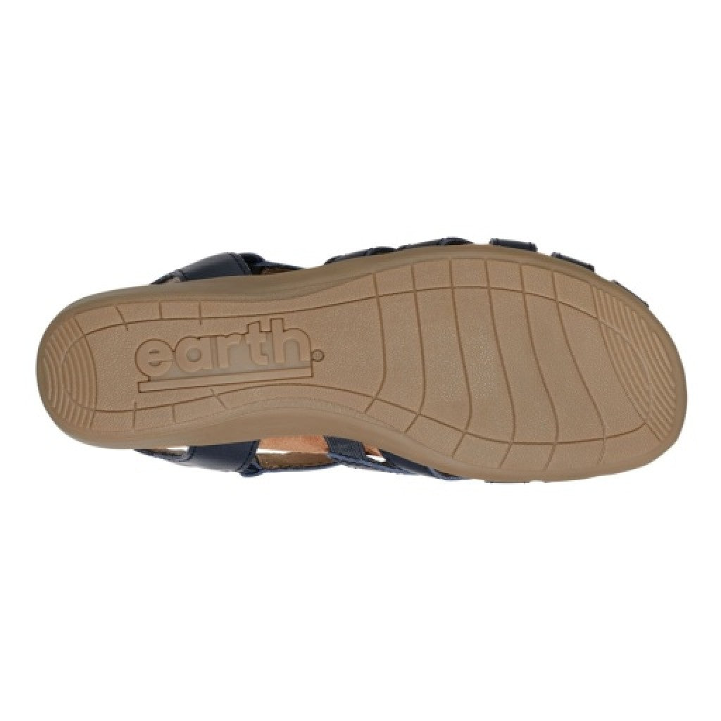 Earth Berri Woven Slip-On - Cushioned Arch Support Women's Sandal - Medium Blue - 5