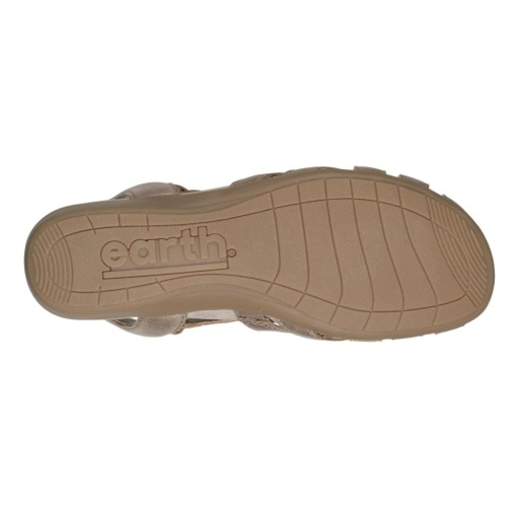 Earth Berri Woven Slip-On - Cushioned Arch Support Women's Sandal - Pewter - 5
