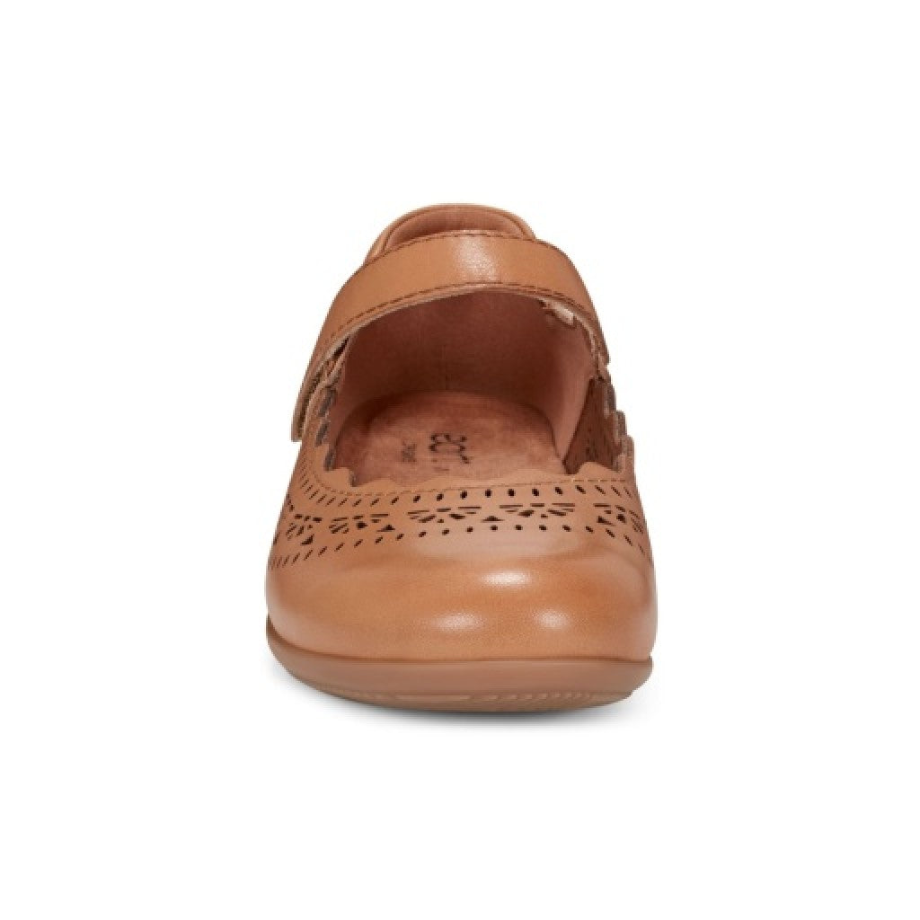Earth Brady Round Toe Adjustable Strap Casual - Cushioned Arch Support Women's Slip-On Shoe - Dark Natural - 3