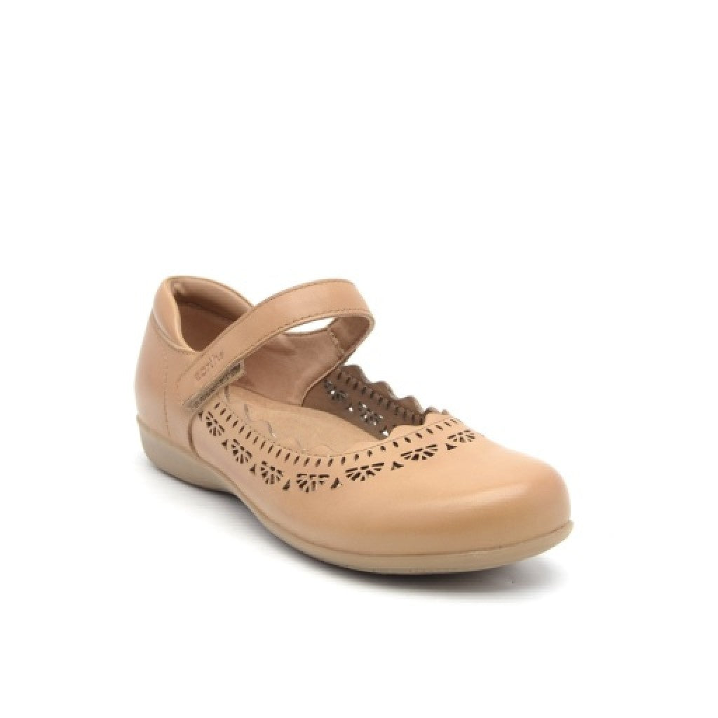 Earth Brady Round Toe Adjustable Strap Casual - Cushioned Arch Support Women's Slip-On Shoe - Dark Natural - 8