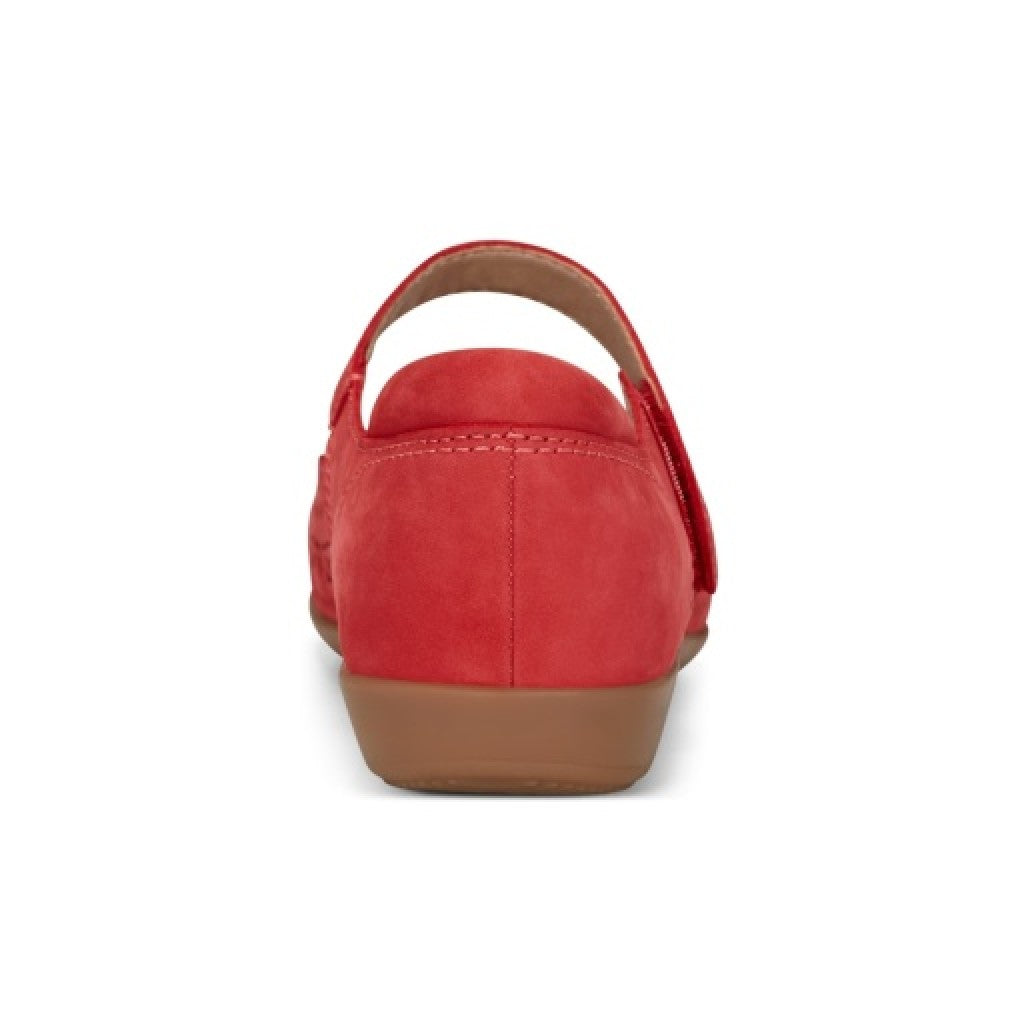 Earth Brady Round Toe Adjustable Strap Casual - Cushioned Arch Support Women's Slip-On Shoe - Medium Red - 4
