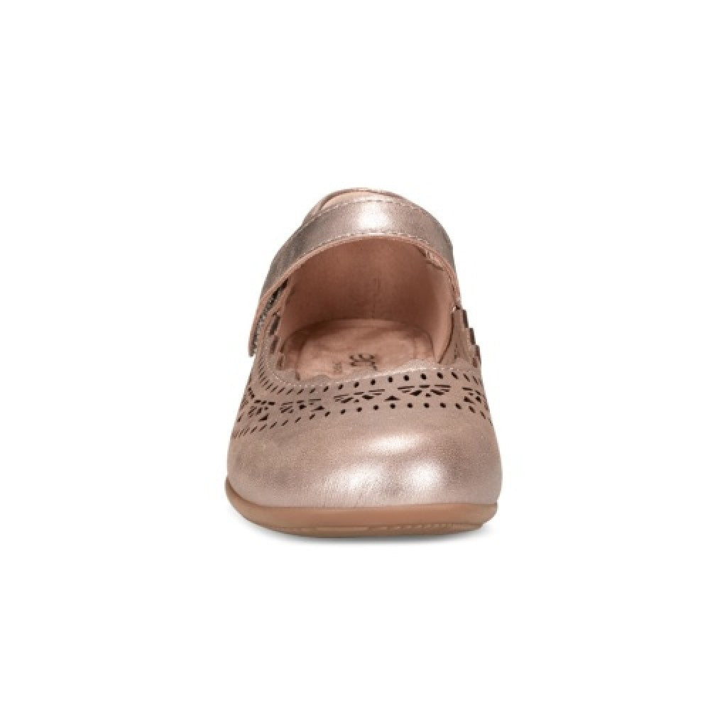 Earth Brady Round Toe Adjustable Strap Casual - Cushioned Arch Support Women's Slip-On Shoe - Pewter - 3