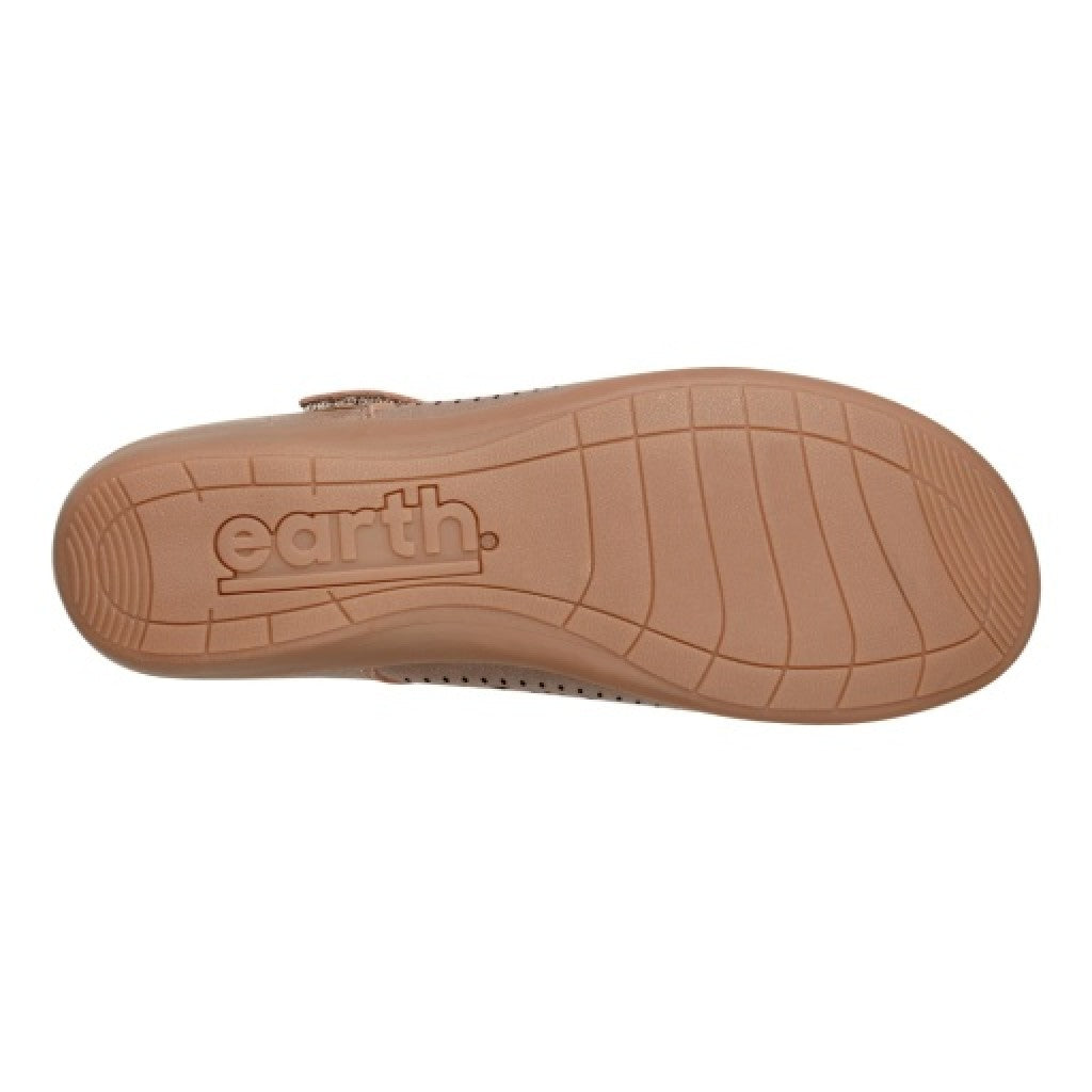 Earth Brady Round Toe Adjustable Strap Casual - Cushioned Arch Support Women's Slip-On Shoe - Pewter - 5