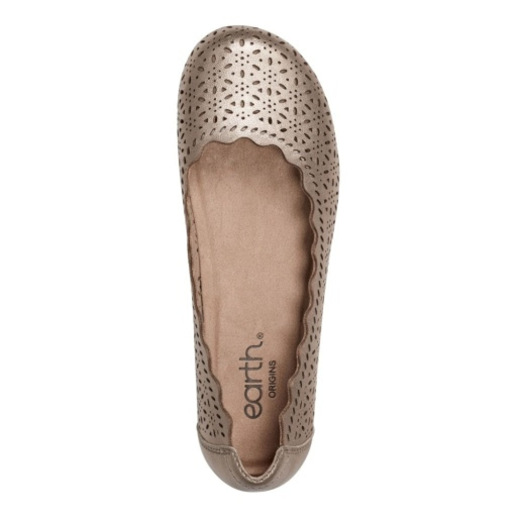 Earth Bria Cushioned Arch Support Slip-On Women's Ballet Flat - Bronze - 6