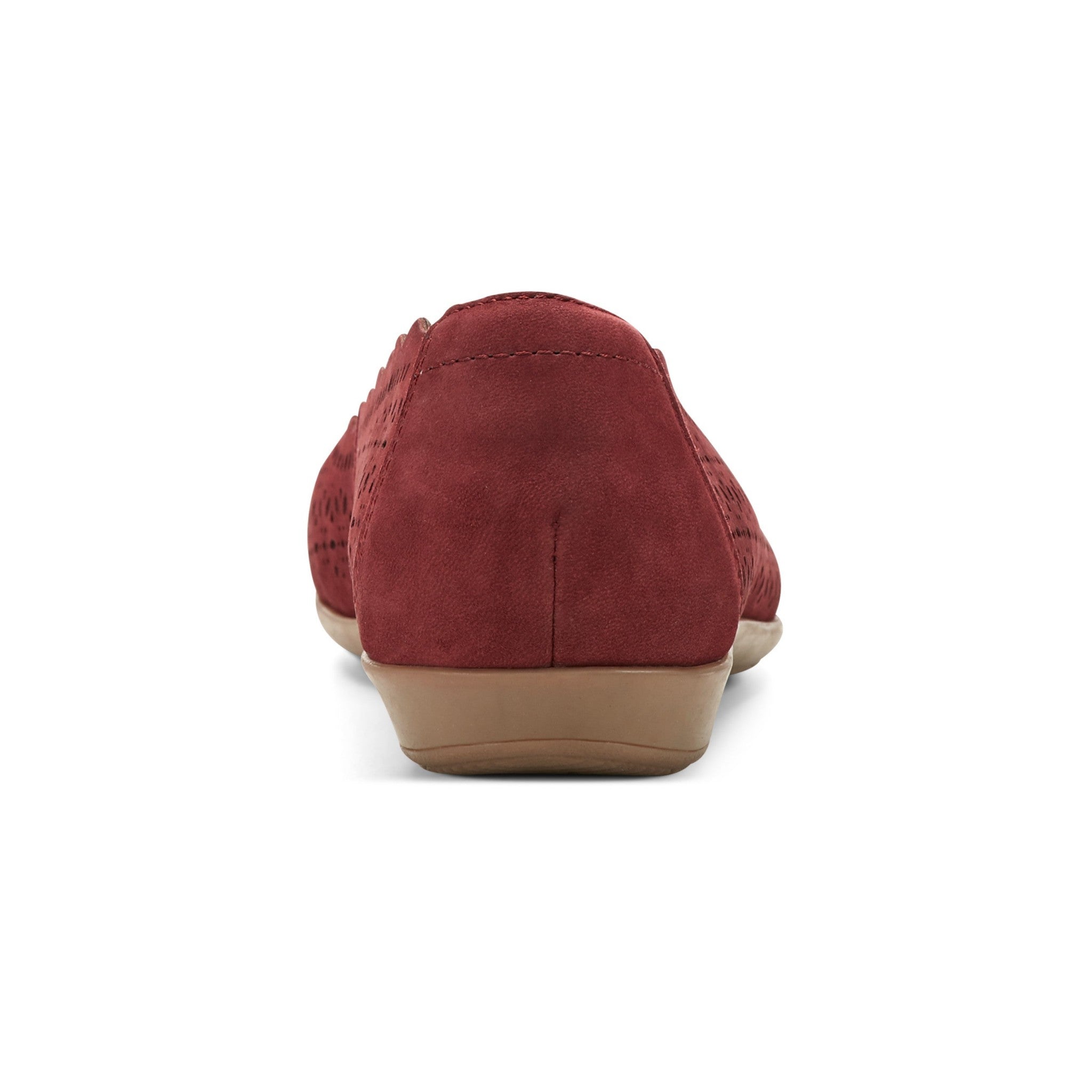 Earth Bria Cushioned Arch Support Slip-On Women's Ballet Flat - Dark Red Leather - 4