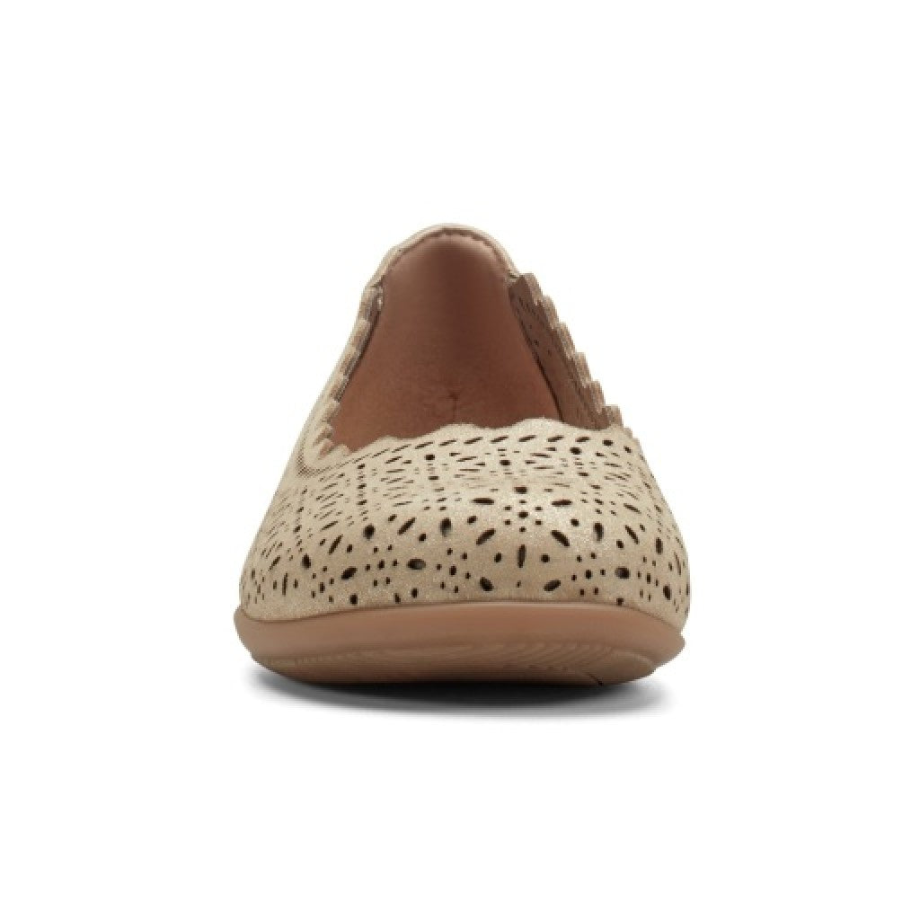 Earth Bria Cushioned Arch Support Slip-On Women's Ballet Flat - Gold - 3