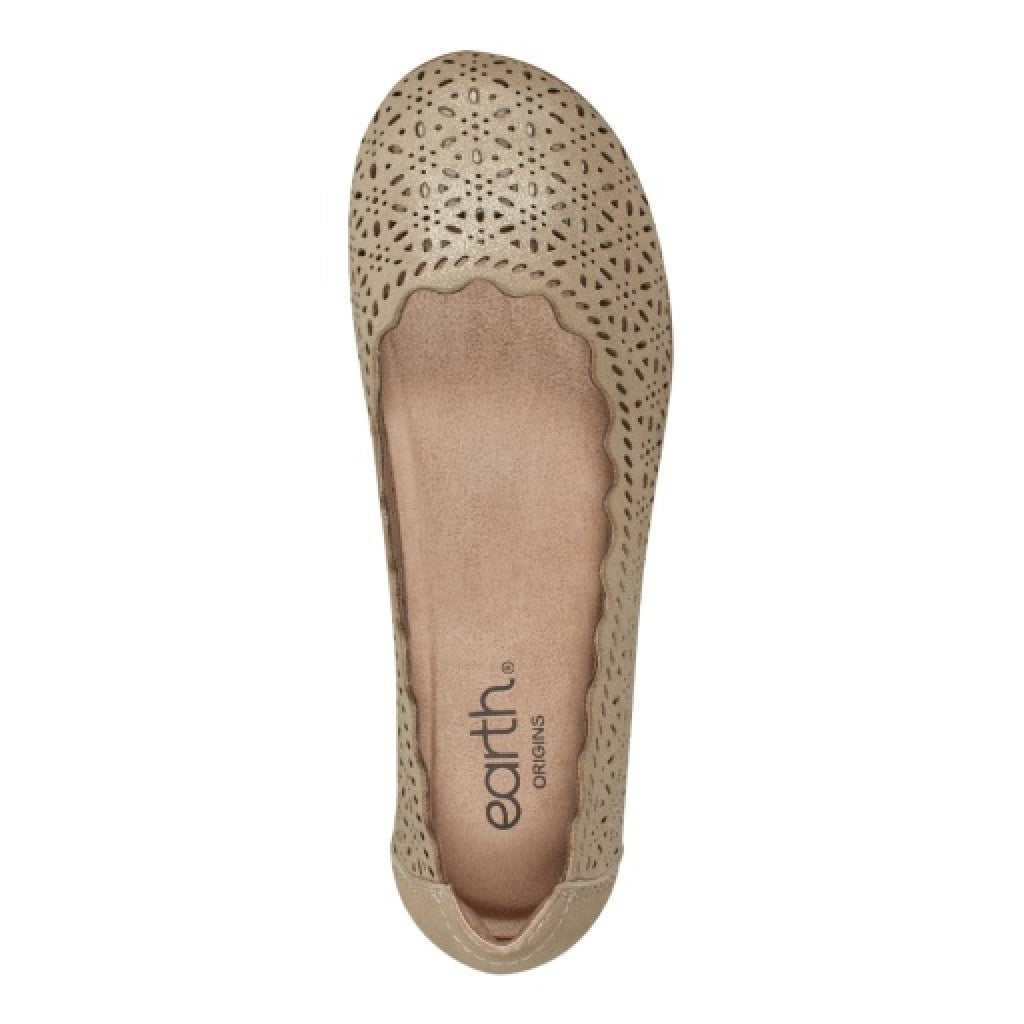 Earth Bria Cushioned Arch Support Slip-On Women's Ballet Flat - Gold - 6