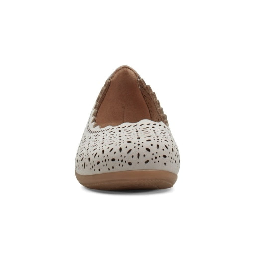 Earth Bria Cushioned Arch Support Slip-On Women's Ballet Flat - Light Gray - 3
