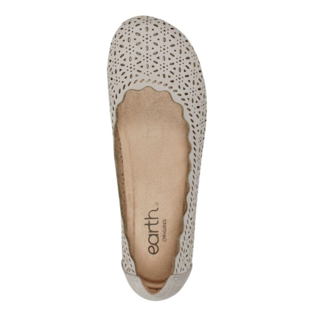 Earth Bria Cushioned Arch Support Slip-On Women's Ballet Flat - Light Gray - 6
