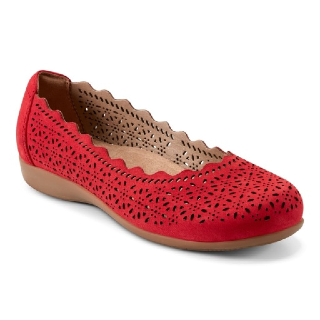 Earth Bria Cushioned Arch Support Slip-On Women's Ballet Flat - Medium Red - 1