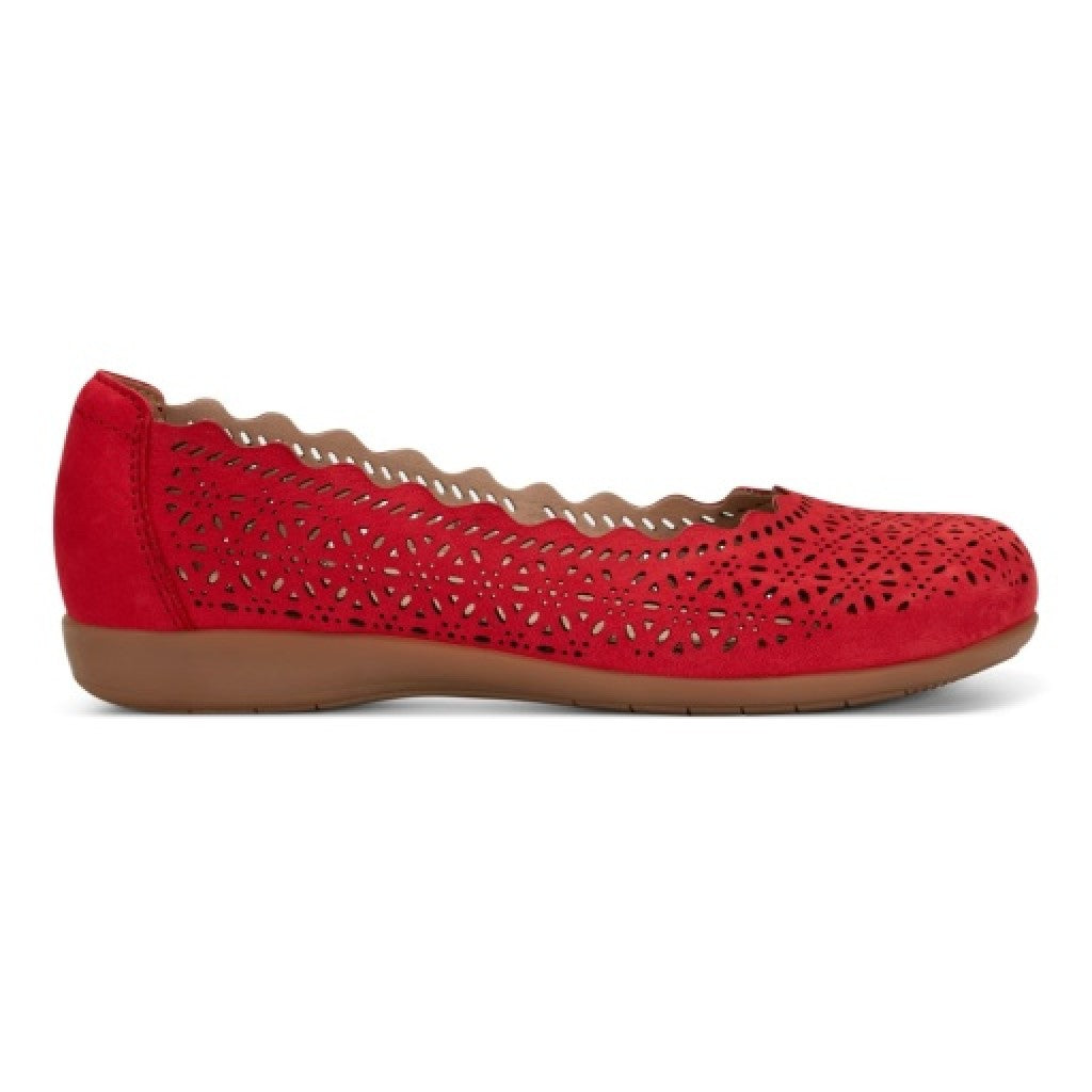 Earth Bria Cushioned Arch Support Slip-On Women's Ballet Flat - Medium Red - 2