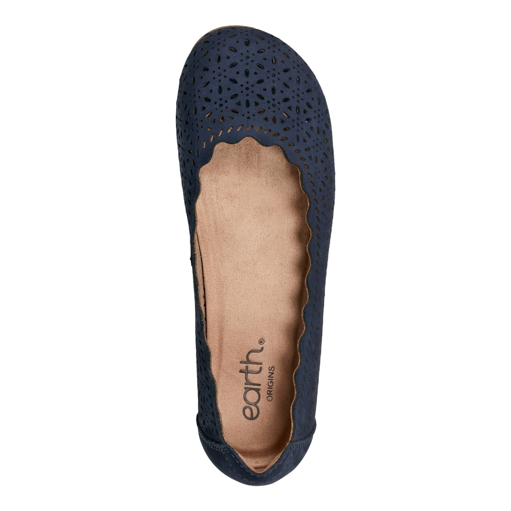 Earth Bria Cushioned Arch Support Slip-On Women's Ballet Flat - Navy Leather - 5