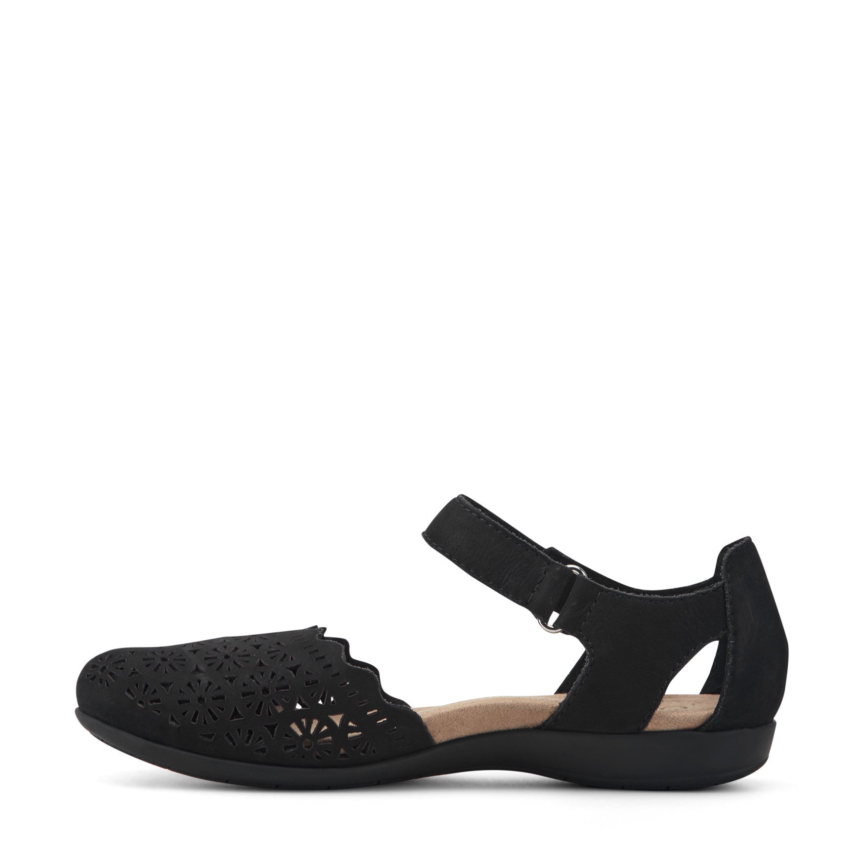 Earth Bronnie Casual Slip-On Perforated Cushioned Arch Support Women's Slip-On - Black Leather - View 5