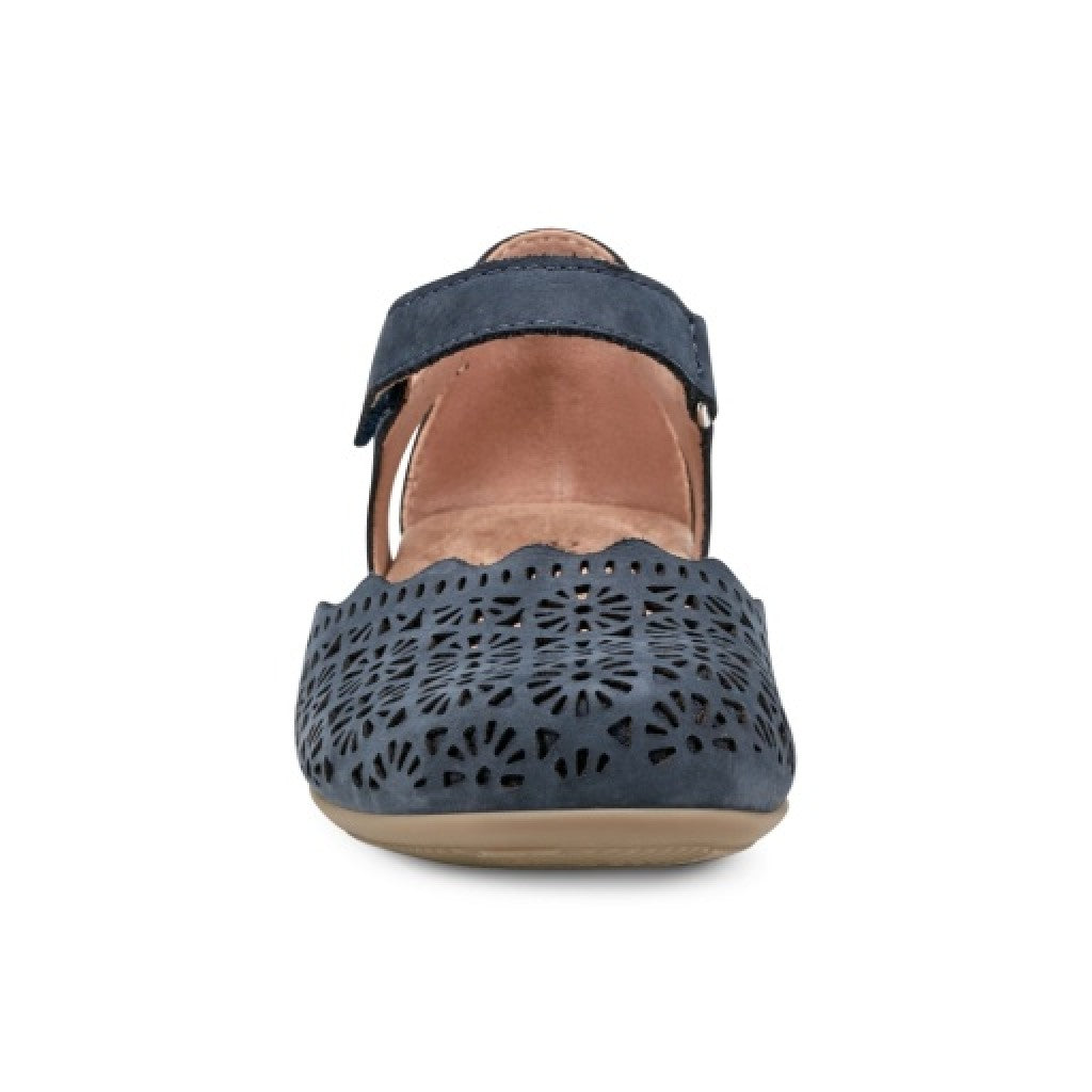Earth Bronnie Casual Slip-On Perforated Cushioned Arch Support Women's Slip-On - Dark Blue - 3