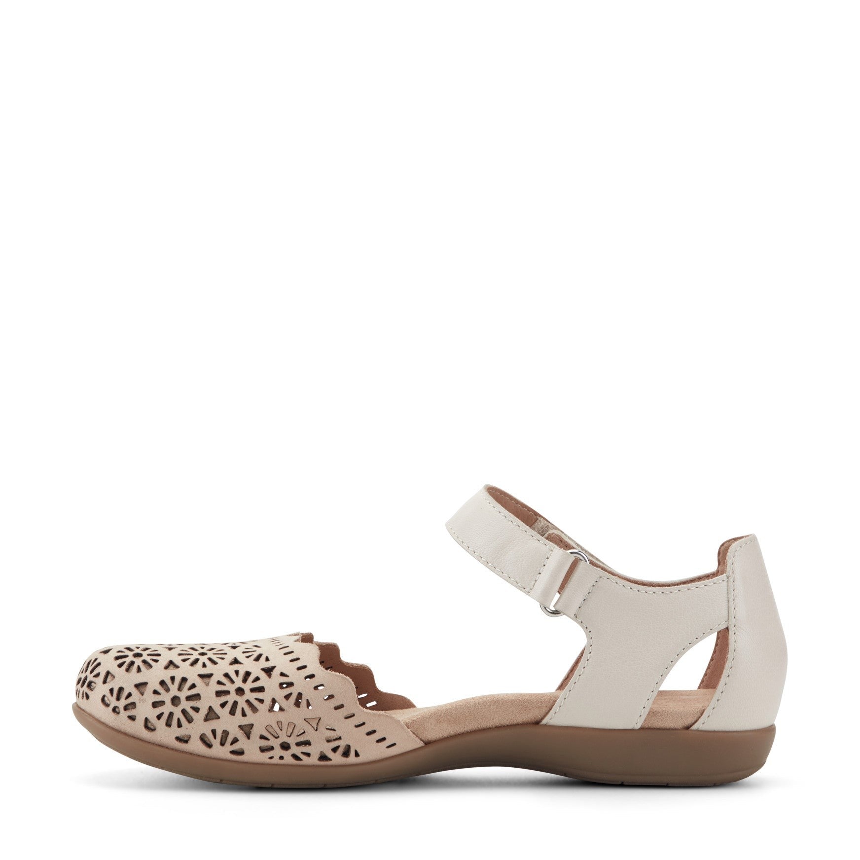 Earth Bronnie Casual Slip-On Perforated Cushioned Arch Support Women's Slip-On - Light Natural Leather - 5