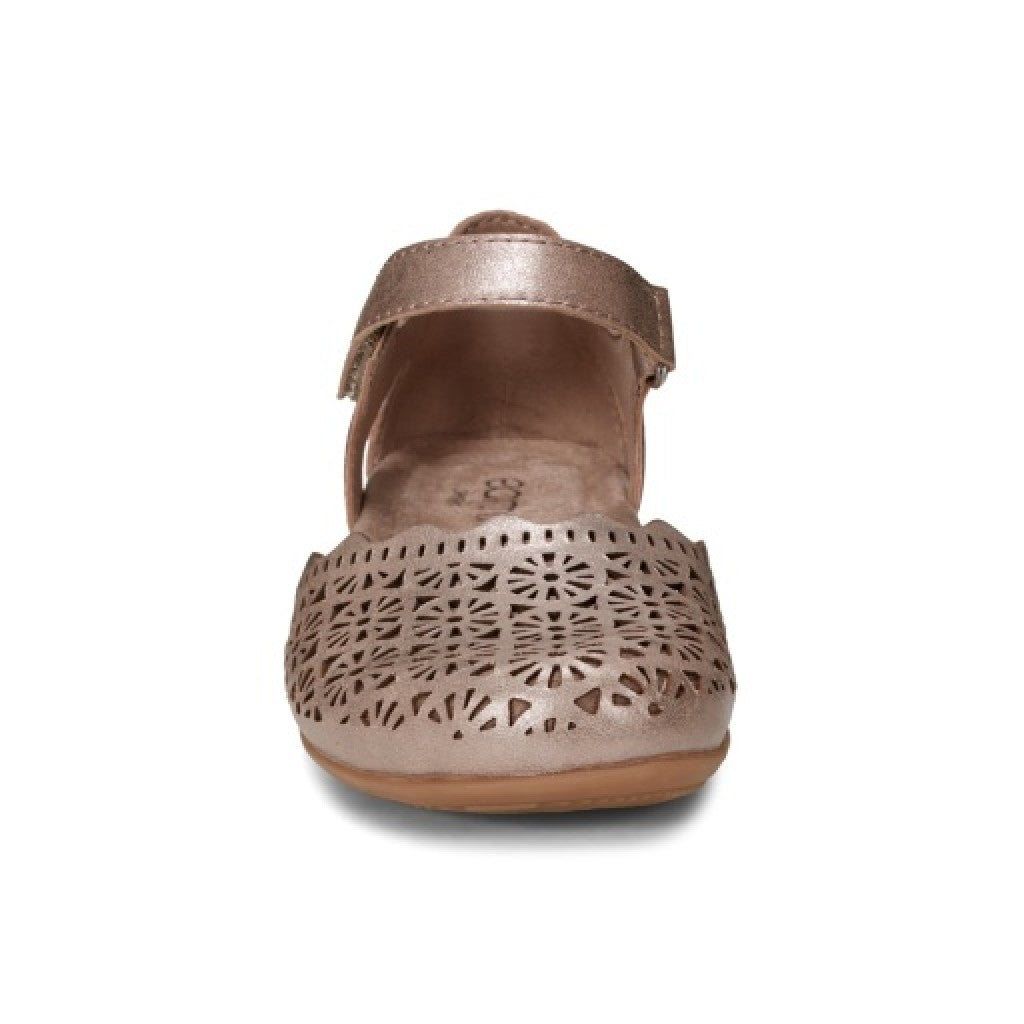 Earth Bronnie Casual Slip-On Perforated Cushioned Arch Support Women's Slip-On - Pewter - 3