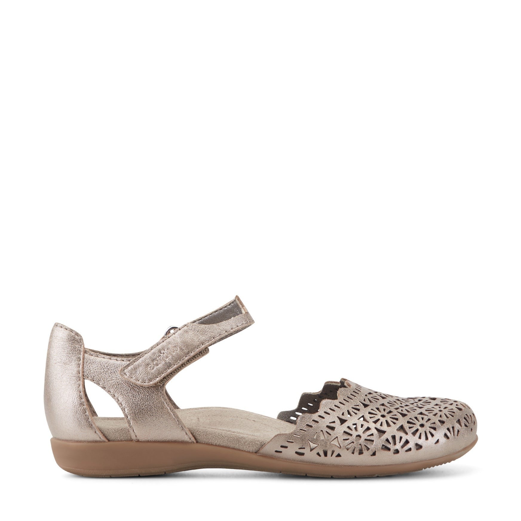 Earth Bronnie Casual Slip-On Perforated Cushioned Arch Support Women's Slip-On - Rose Gold Leather - 1