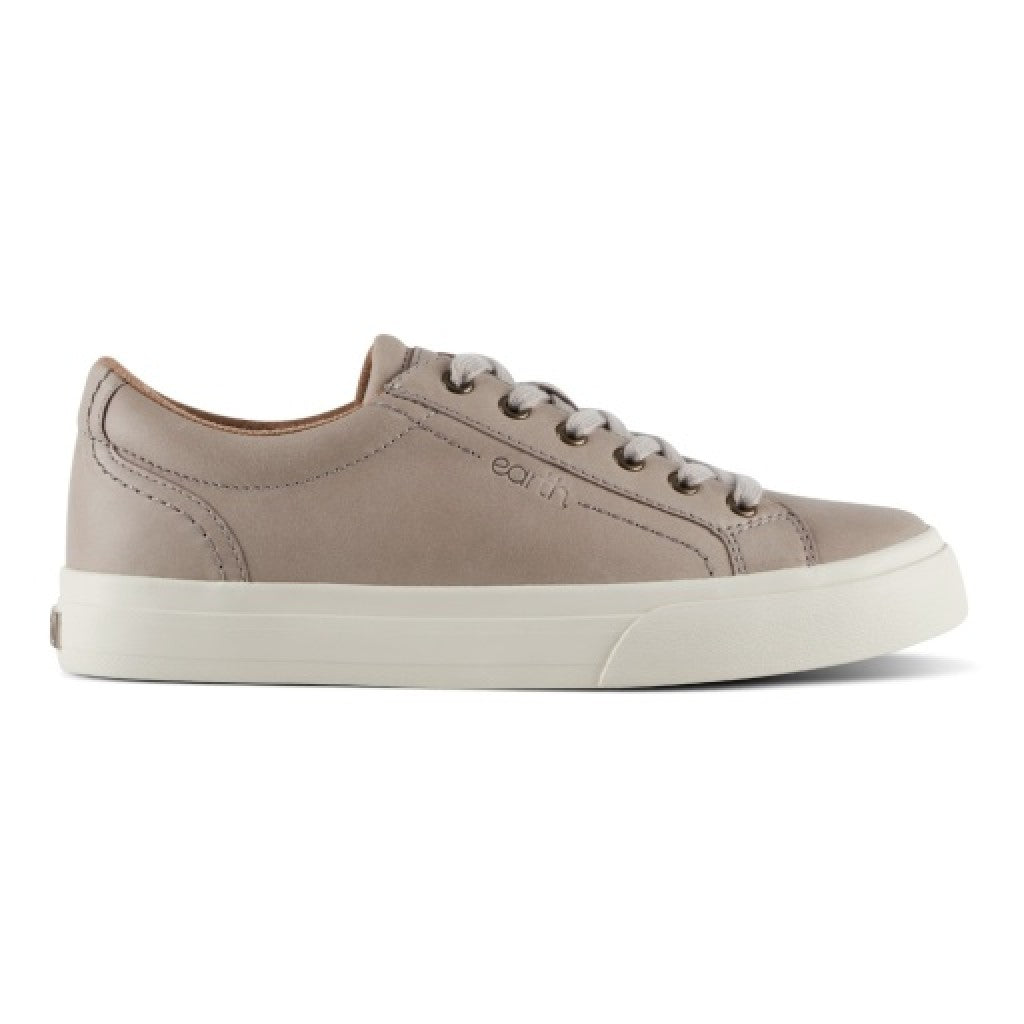Earth Dailey Leather Lace-Up Casual Cushioned Comfort Sneaker Women's Sneaker - Light Gray - 2