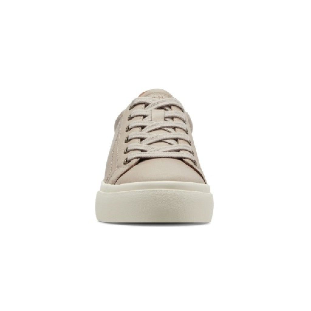 Earth Dailey Leather Lace-Up Casual Cushioned Comfort Sneaker Women's Sneaker - Light Gray - 3