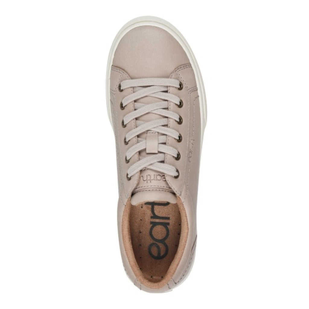 Earth Dailey Leather Lace-Up Casual Cushioned Comfort Sneaker Women's Sneaker - Light Gray - 5