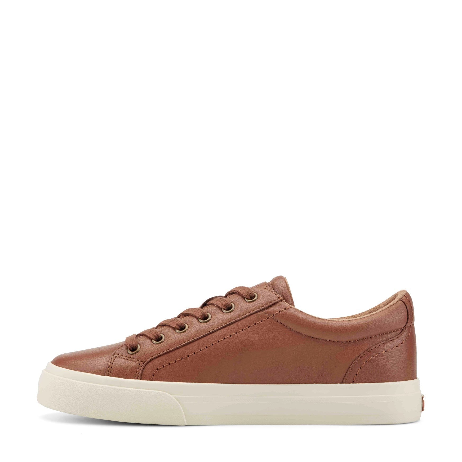 Earth Dailey Leather Lace-Up Casual Cushioned Comfort Sneaker Women's Sneaker - Medium Brown Leather - 4