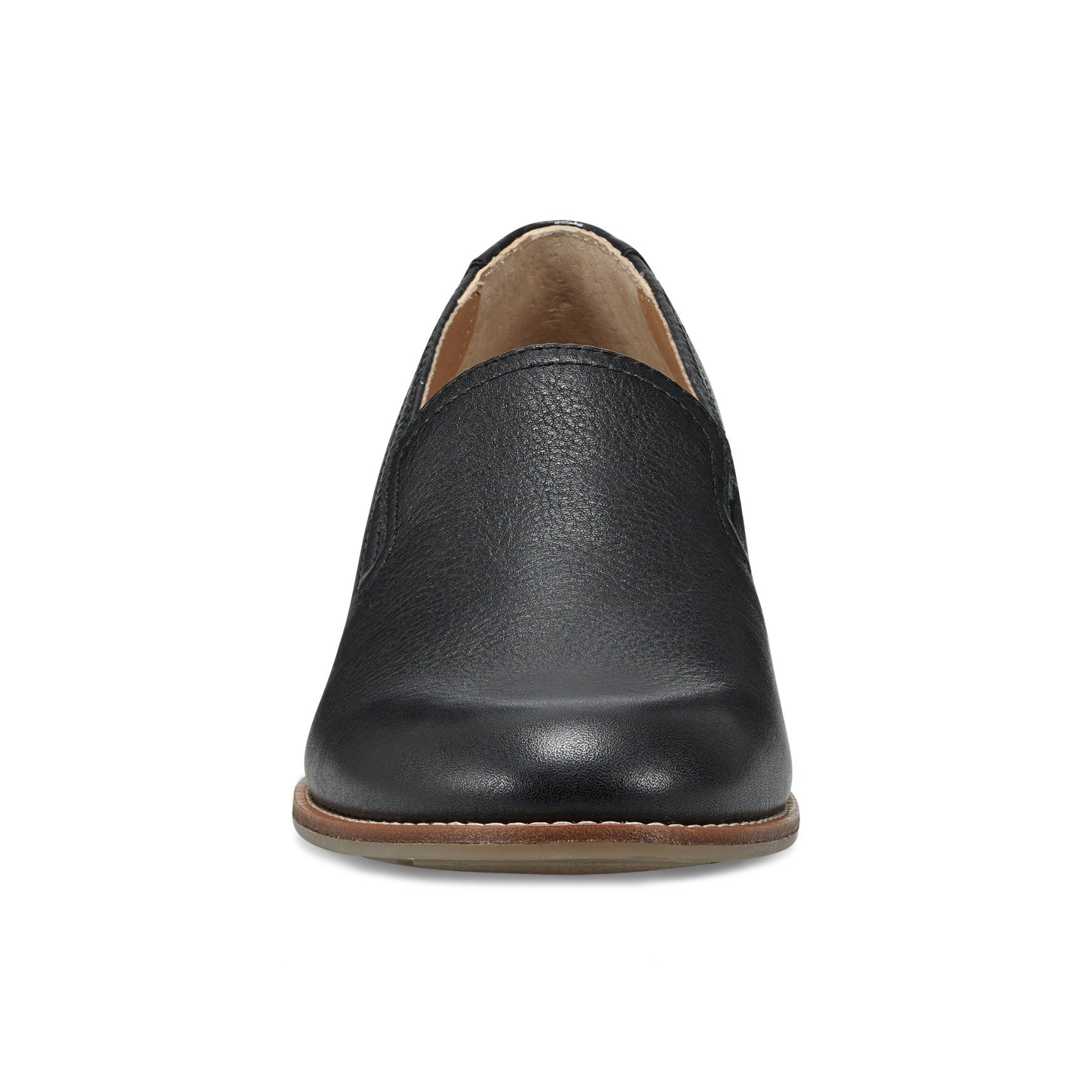 Earth Edna Round Toe Casual Slip-on Flat - Cushioned Arch Support Women's Loafer - Black - 3