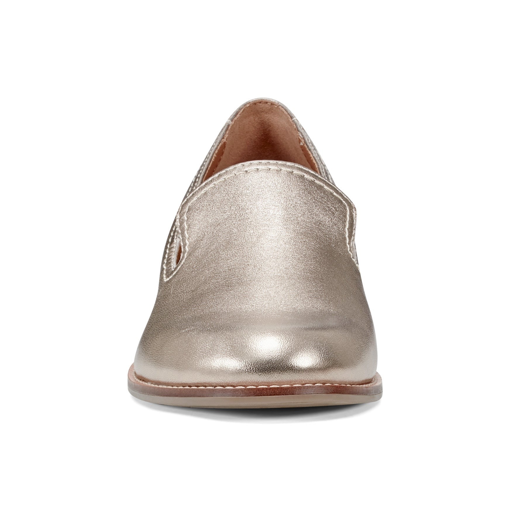 Earth Edna Round Toe Casual Slip-on Flat - Cushioned Arch Support Women's Loafer - Gold - 3
