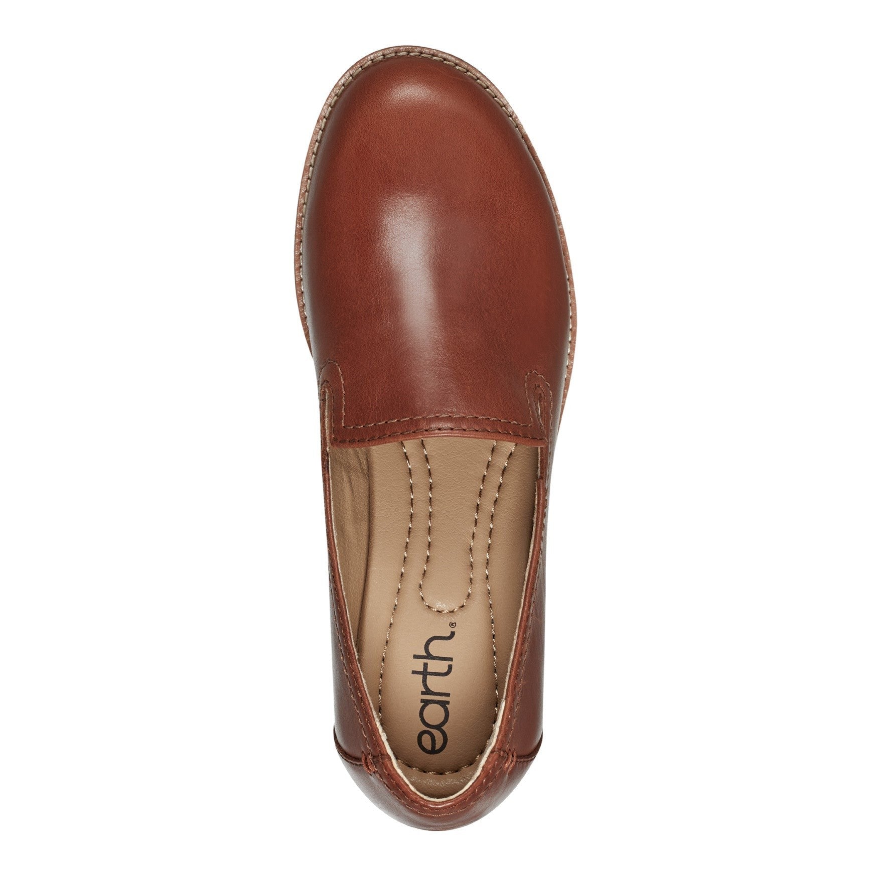 Earth Edna Round Toe Casual Slip-on Flat - Cushioned Arch Support Women's Loafer - Medium Natural - 5