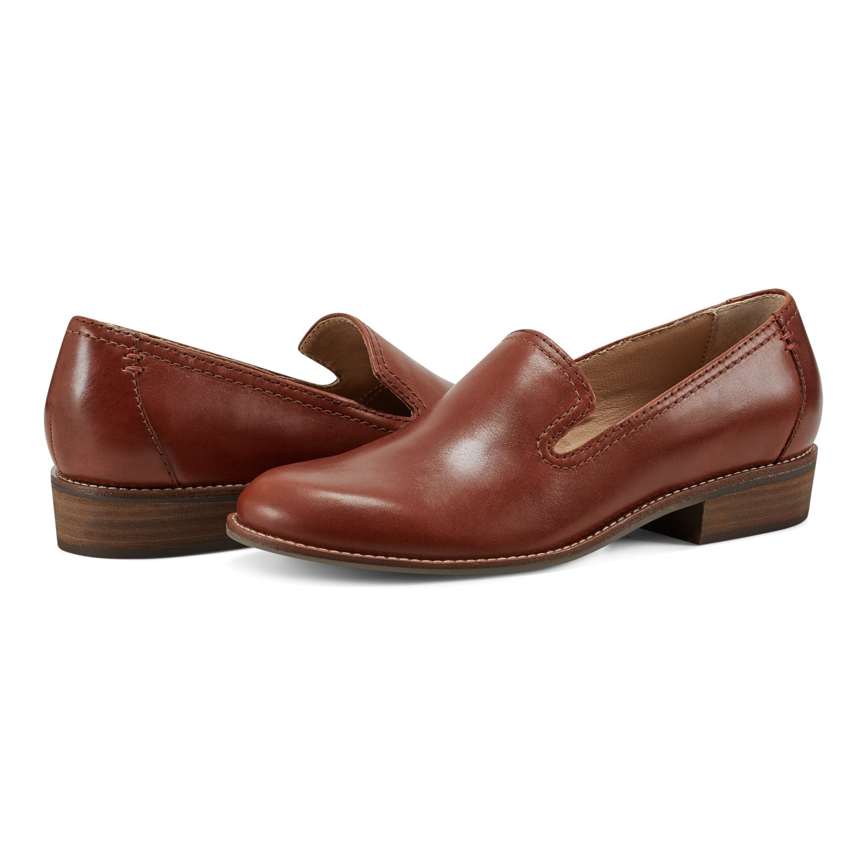 Earth Edna Round Toe Casual Slip-on Flat - Cushioned Arch Support Women's Loafer - Medium Natural - 7