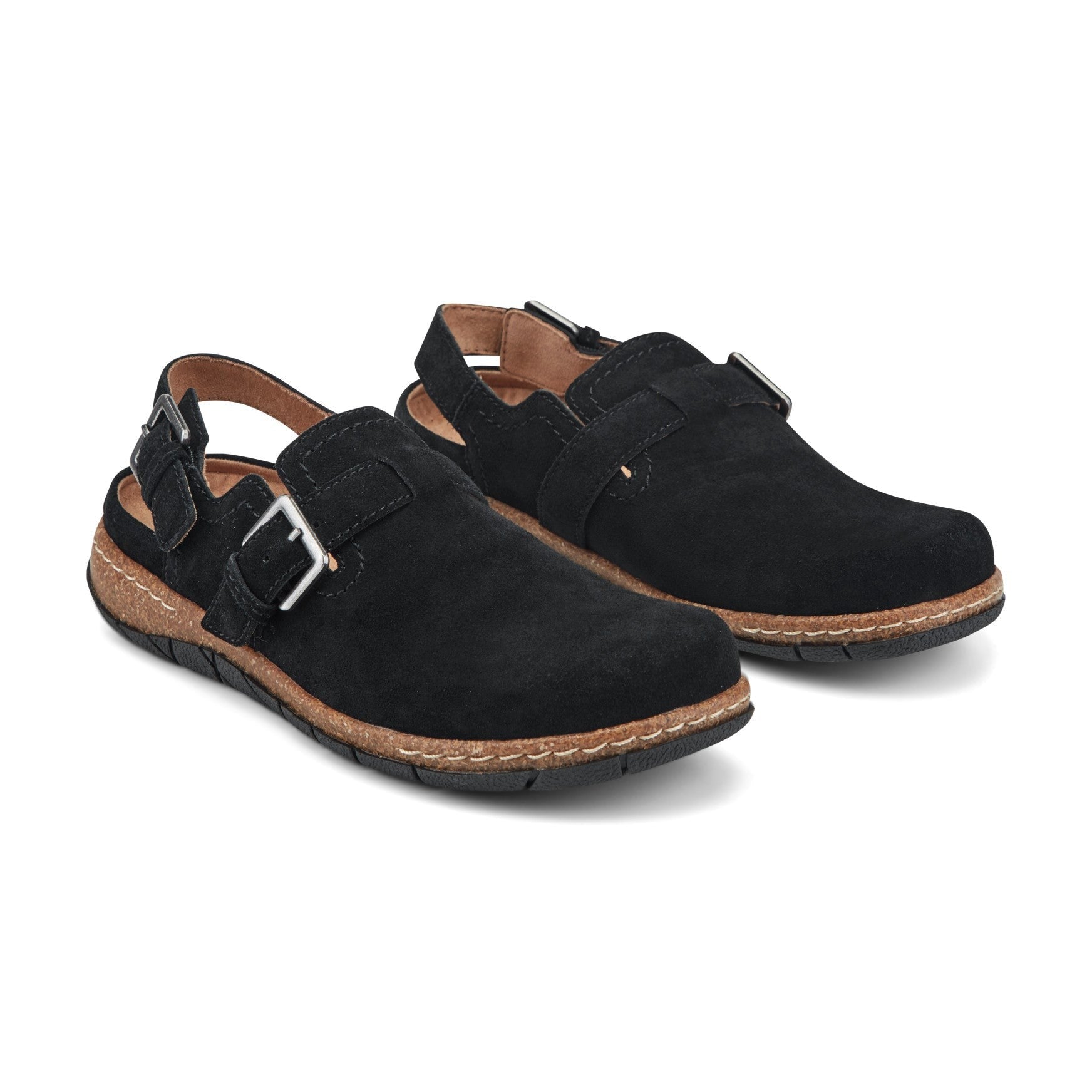 Earth Elmonte Slingback Comfort Clog Women's Mules & Loafers - Black Suede - 2