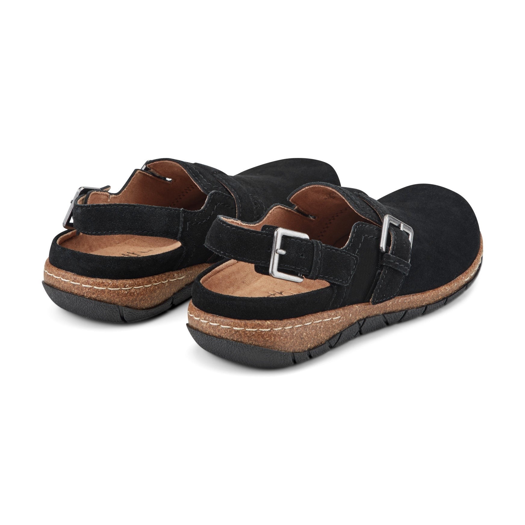 Earth Elmonte Slingback Comfort Clog Women's Mules & Loafers - Black Suede - 3