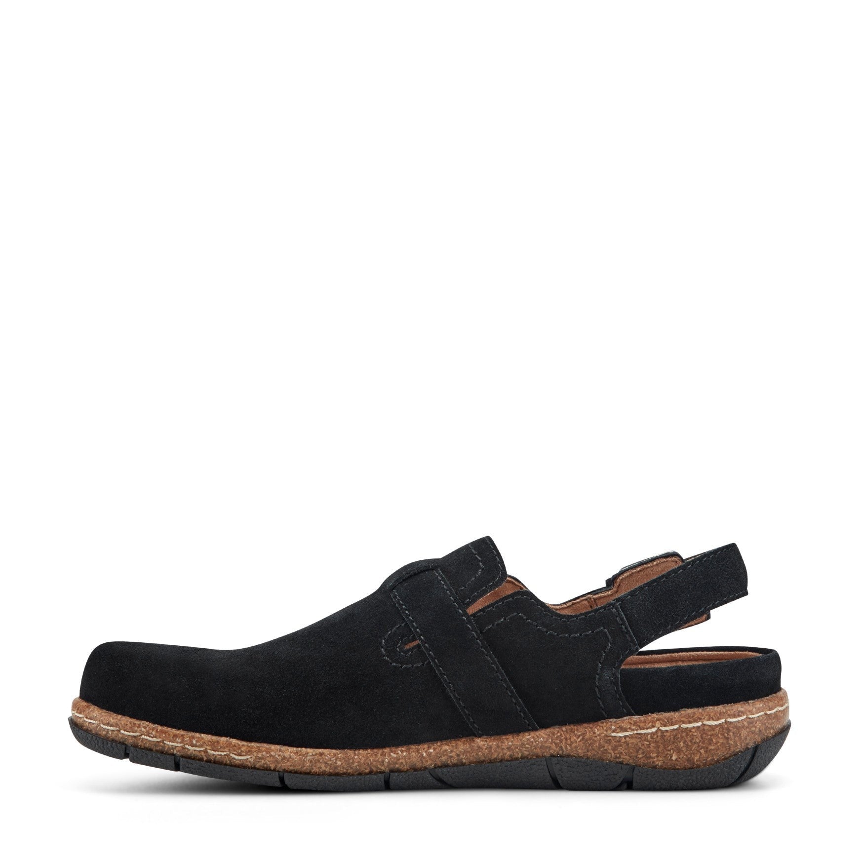 Earth Elmonte Slingback Comfort Clog Women's Mules & Loafers - Black Suede - 4