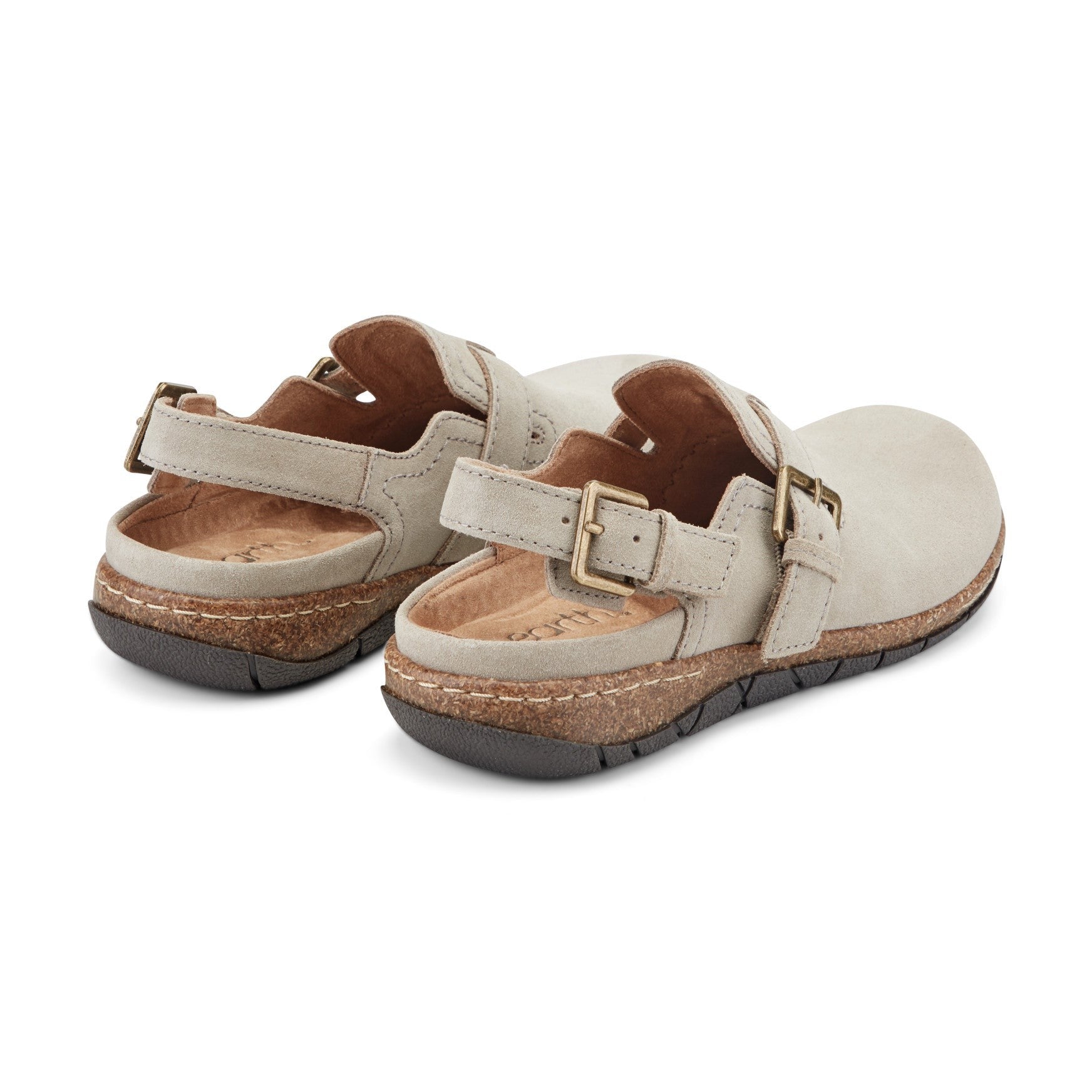 Earth Elmonte Slingback Comfort Clog Women's Mules & Loafers - Taupe Suede - 3