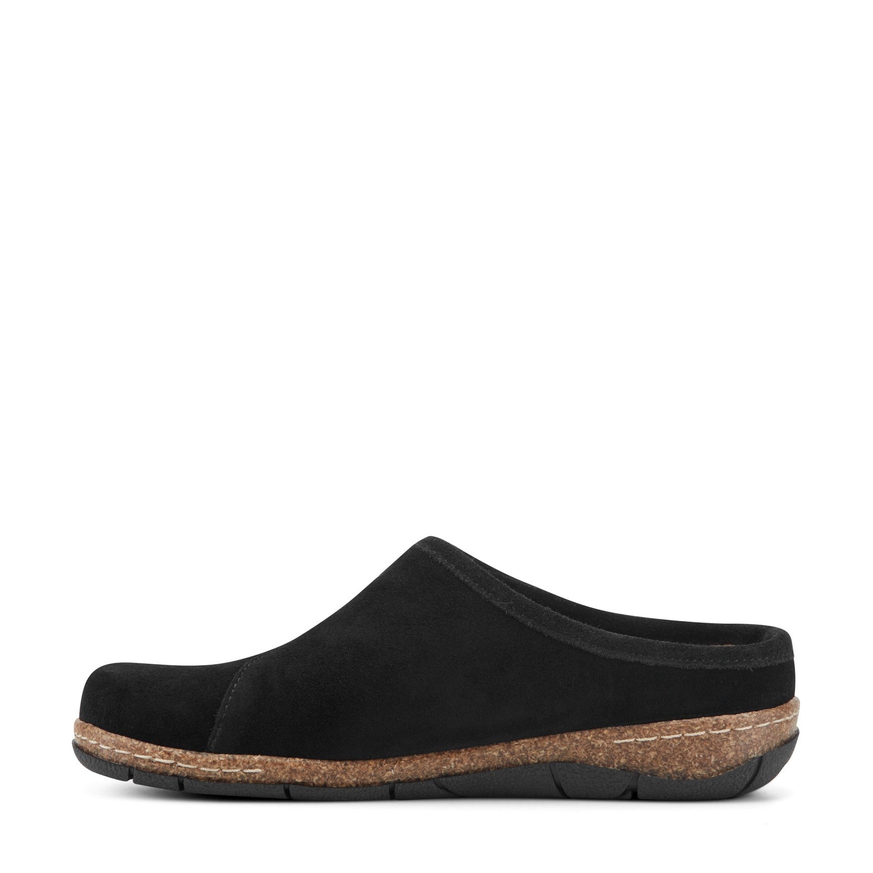Earth Ezra Slip-On Cushioned Arch Support Women's Mules & Loafers - Black Suede - 5