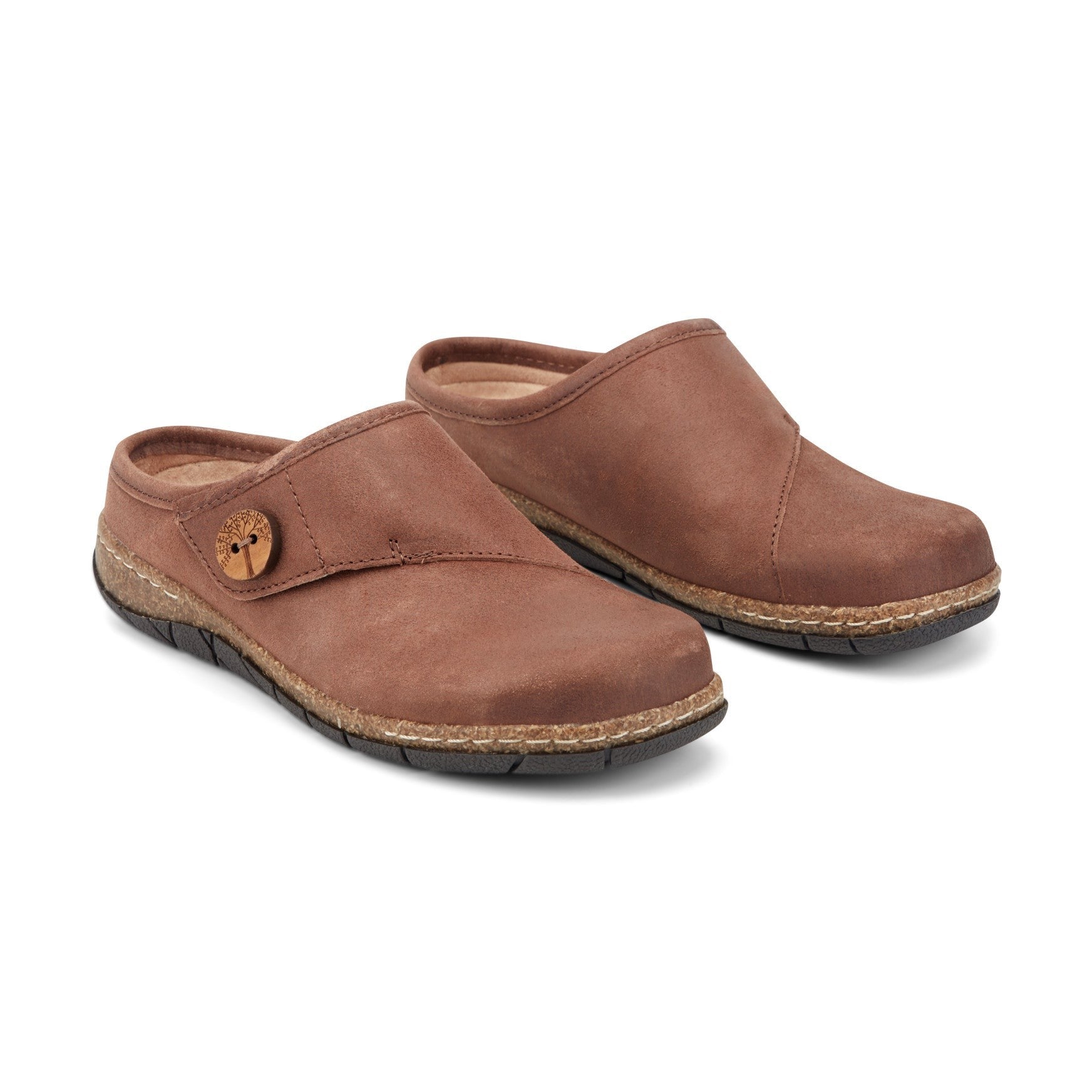 Earth Ezra Slip-On Cushioned Arch Support Women's Mules & Loafers - Dark Brown - 2
