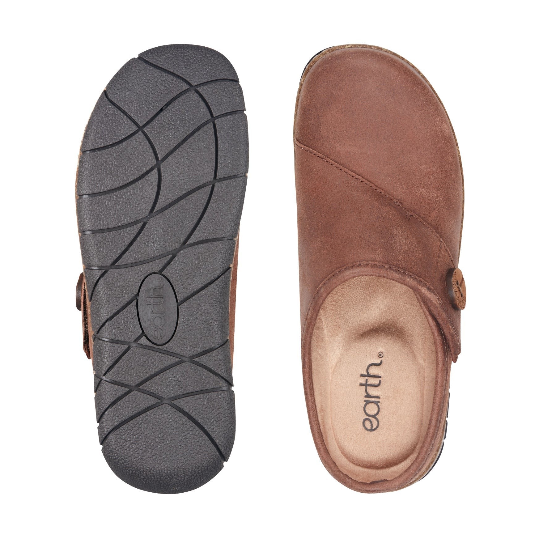 Earth Ezra Slip-On Cushioned Arch Support Women's Mules & Loafers - Dark Brown - 6