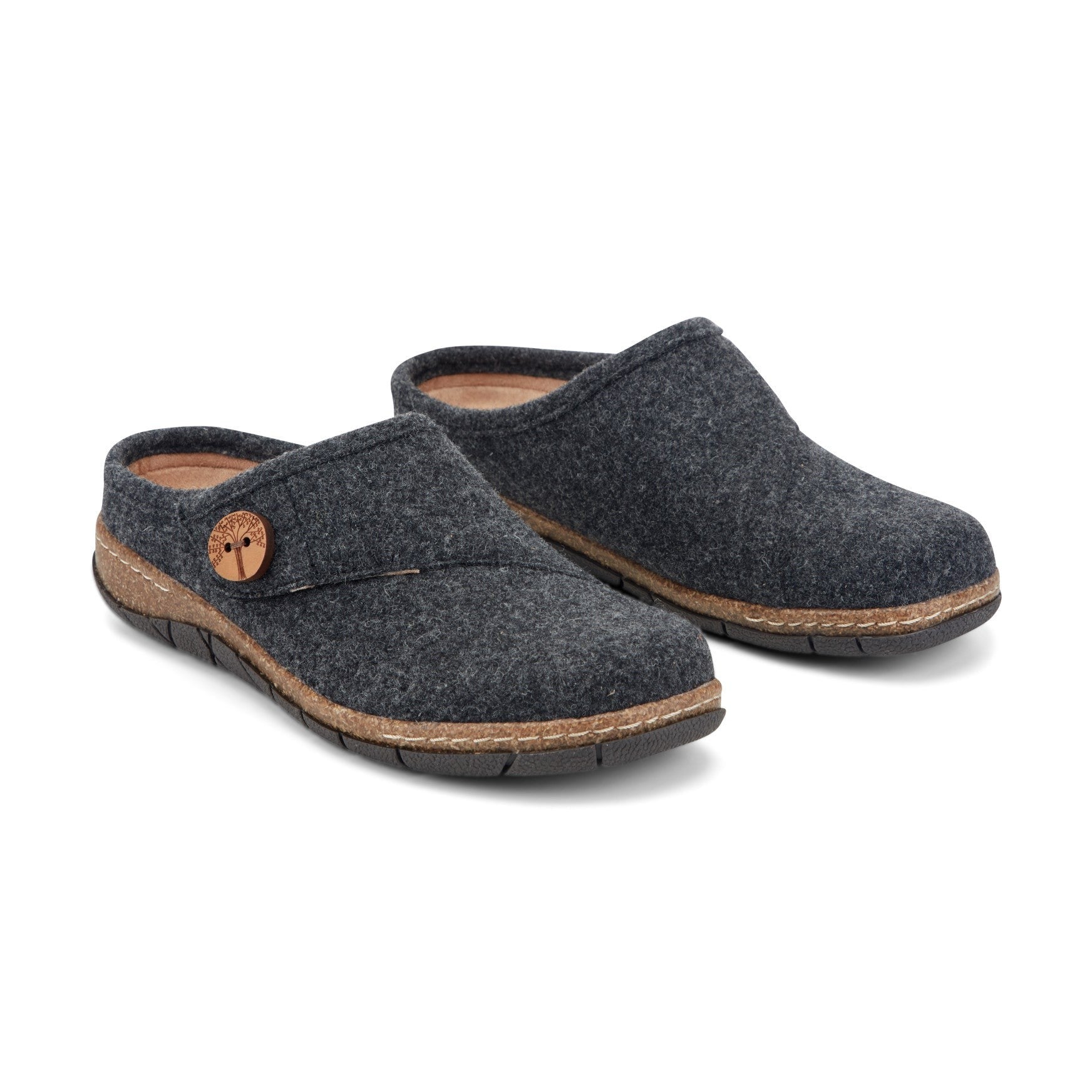 Earth Ezra Slip-On Cushioned Arch Support Women's Mules & Loafers - Dark Grey - 2