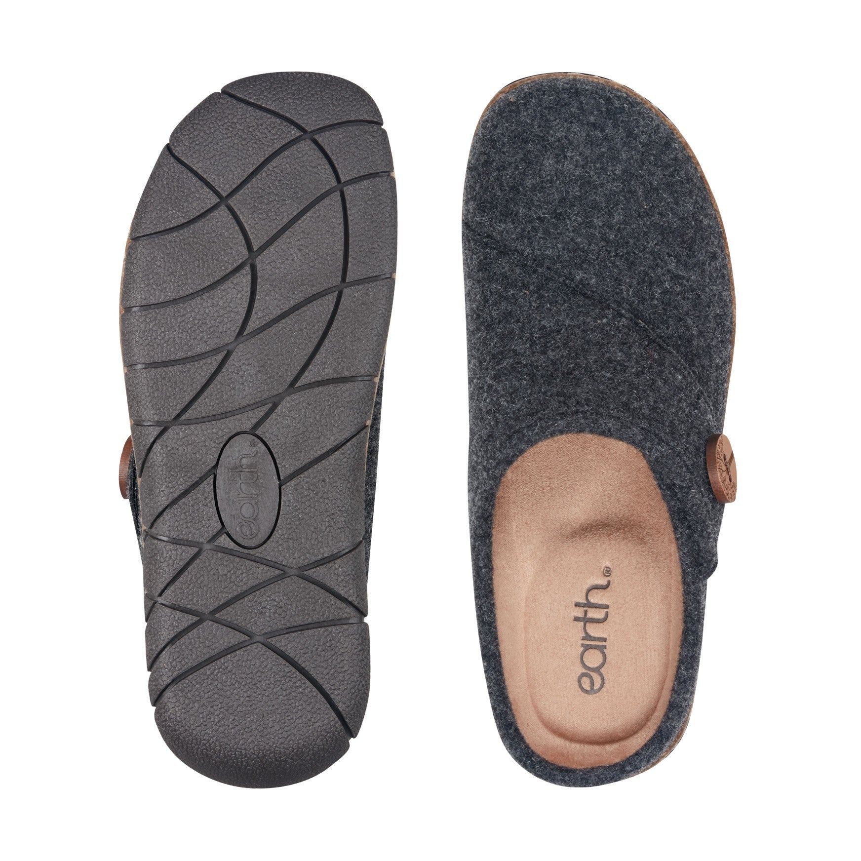 Earth Ezra Slip-On Cushioned Arch Support Women's Mules & Loafers - Dark Grey - 6