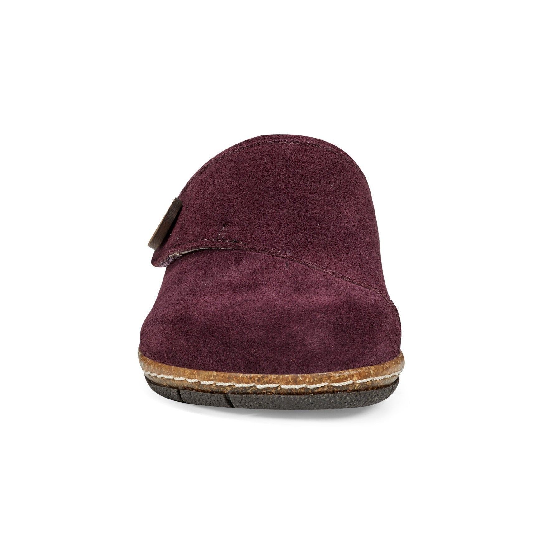 Earth Ezra Slip-On Cushioned Arch Support Women's Mules & Loafers - Dark Red Suede - 4