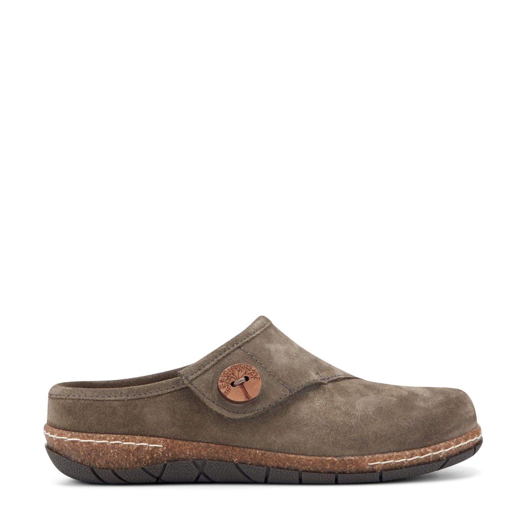 Earth Ezra Slip-On Cushioned Arch Support Women's Mules & Loafers - Medium Green Suede - 1