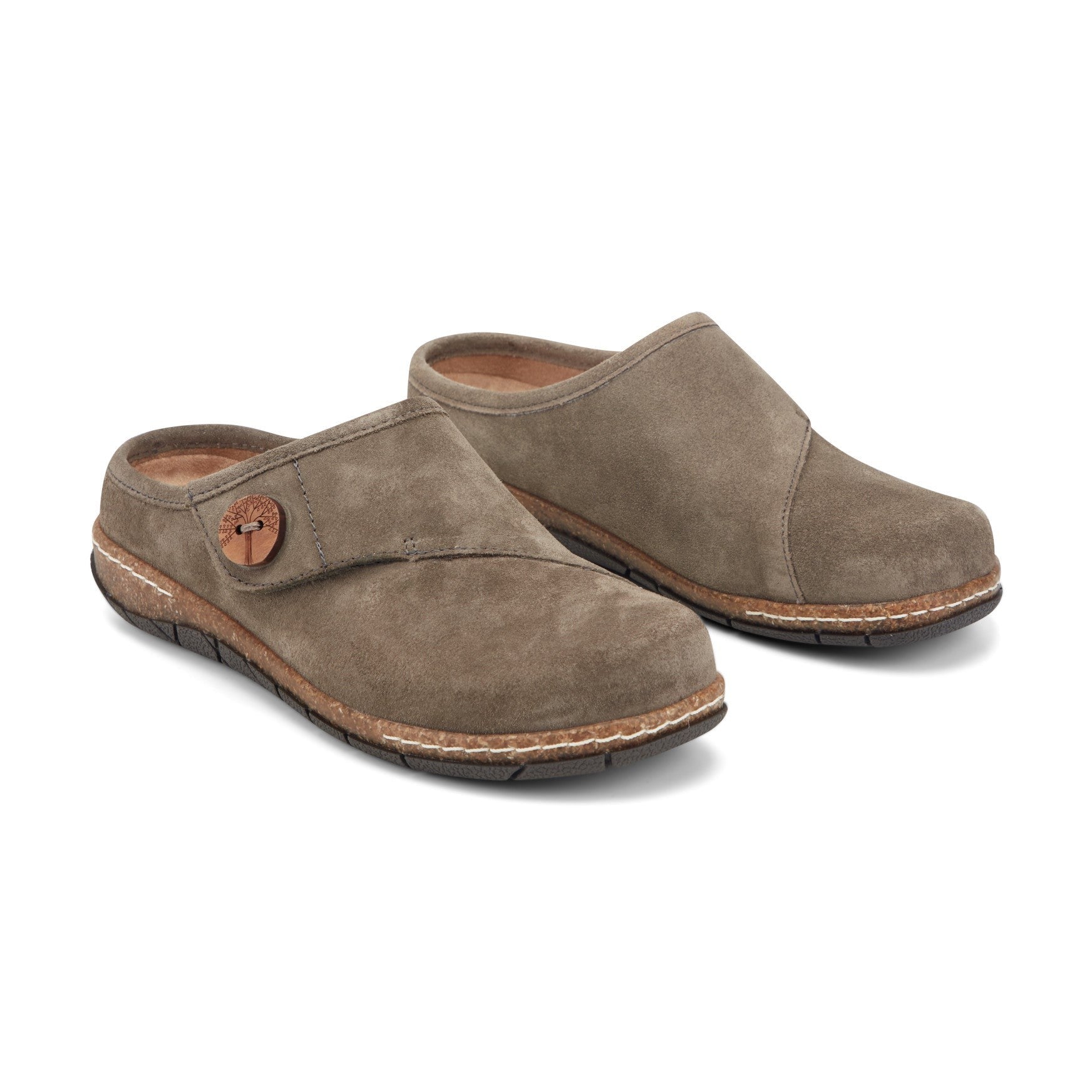 Earth Ezra Slip-On Cushioned Arch Support Women's Mules & Loafers - Medium Green Suede - 2