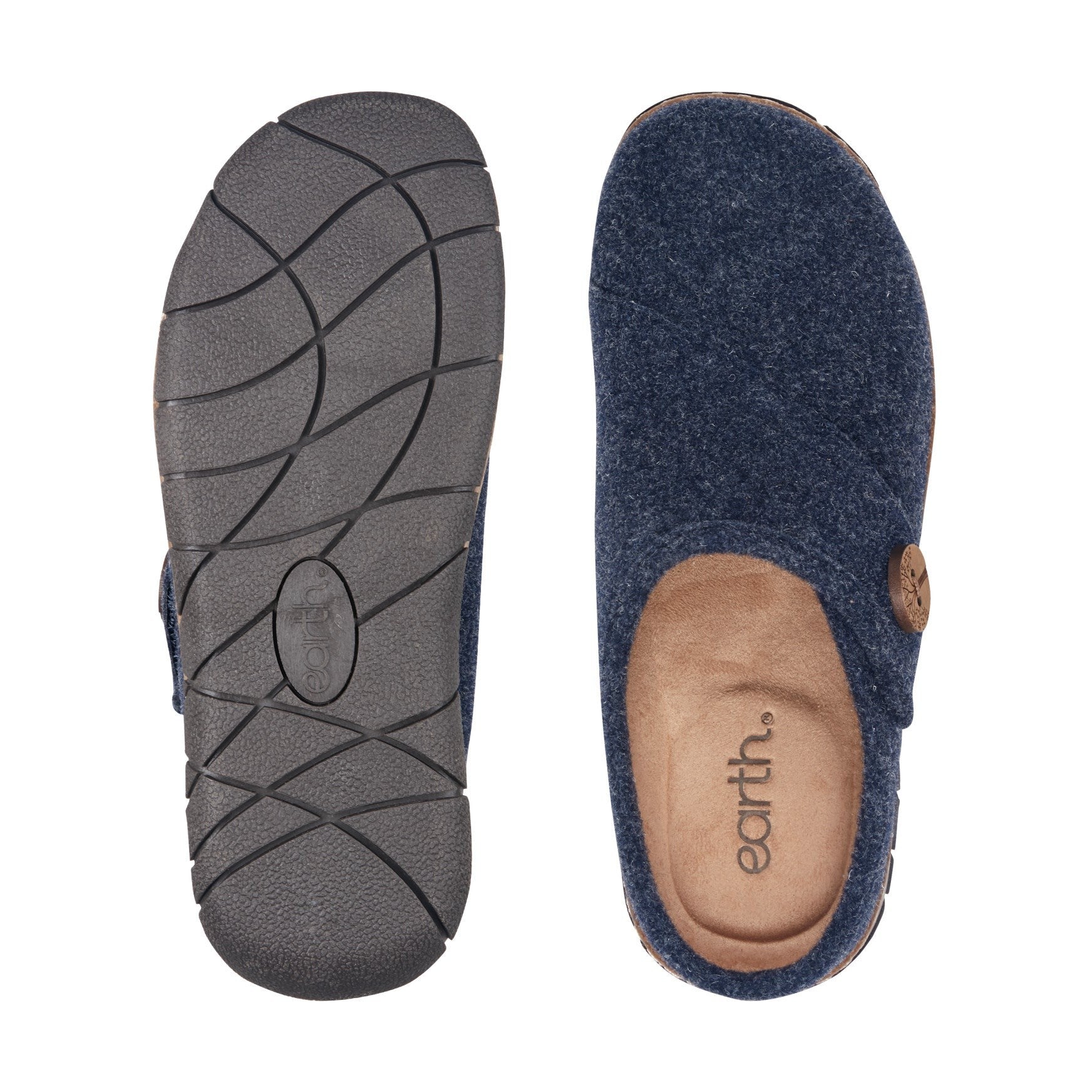Earth Ezra Slip-On Cushioned Arch Support Women's Mules & Loafers - Navy - 6