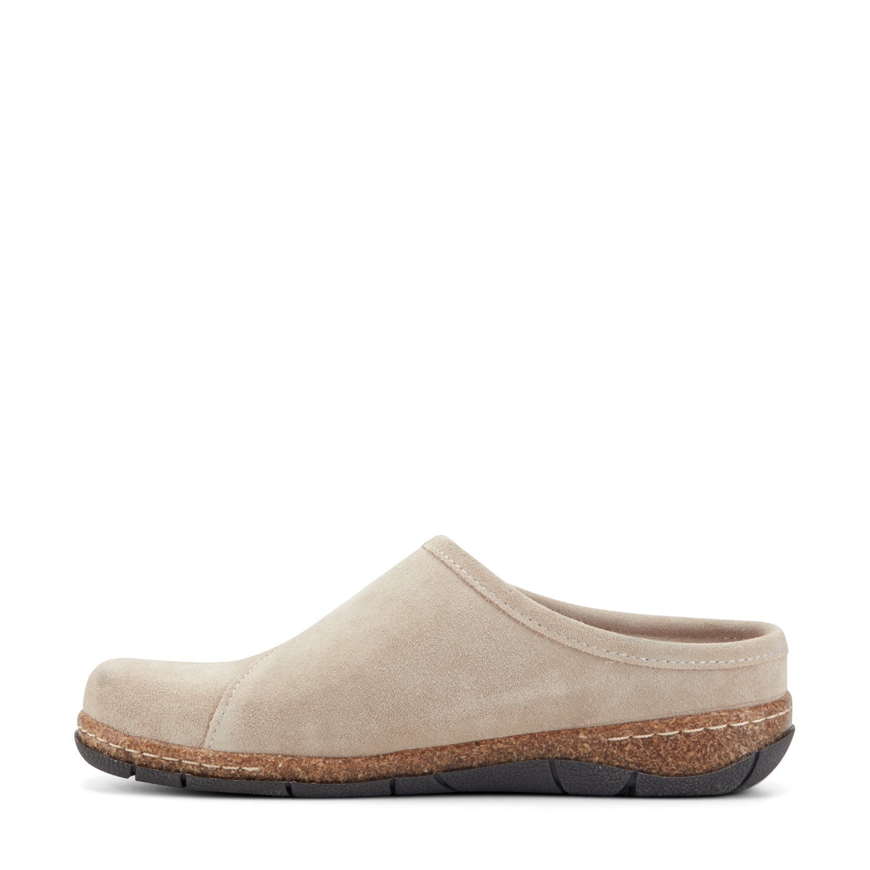 Earth Ezra Slip-On Cushioned Arch Support Women's Mules & Loafers - Taupe Suede - 5