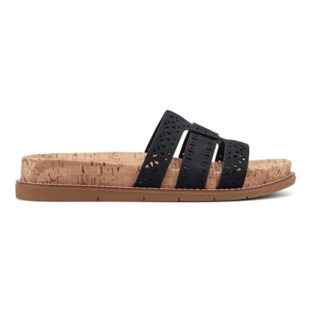 Earth Fairren Slip-On Sandal - Women's Cushioned Slip-On Sandal - Black - 2