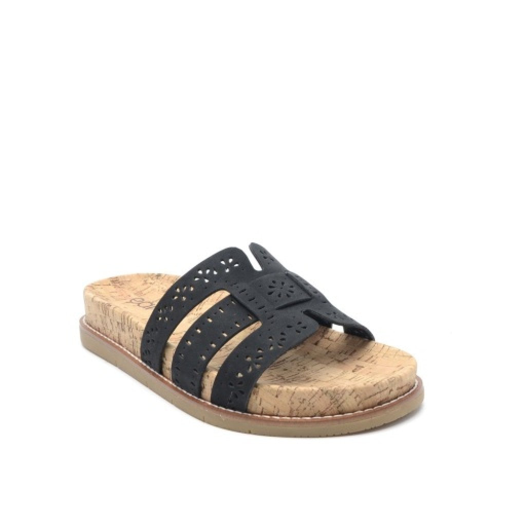 Earth Fairren Slip-On Sandal - Women's Cushioned Slip-On Sandal - Black - 8