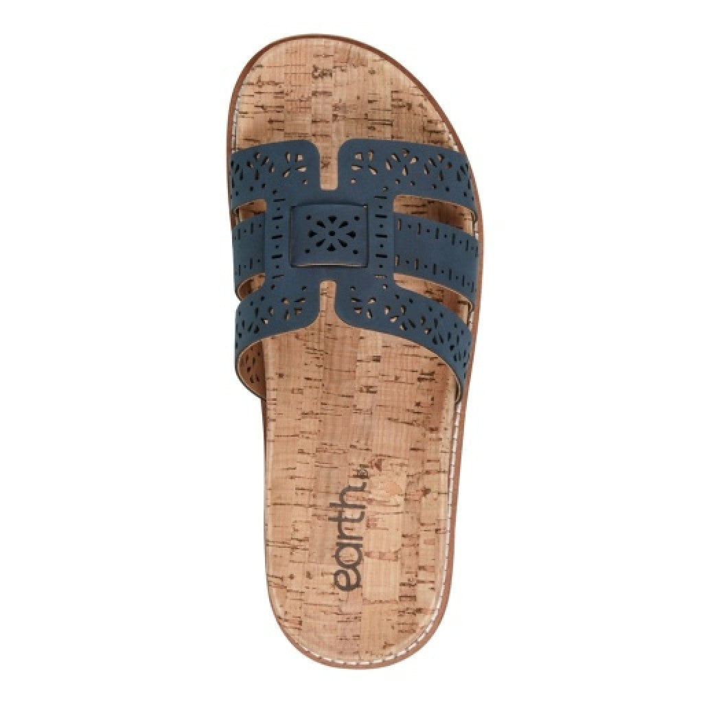Earth Fairren Slip-On Sandal - Women's Cushioned Slip-On Sandal - Dark Blue - 6