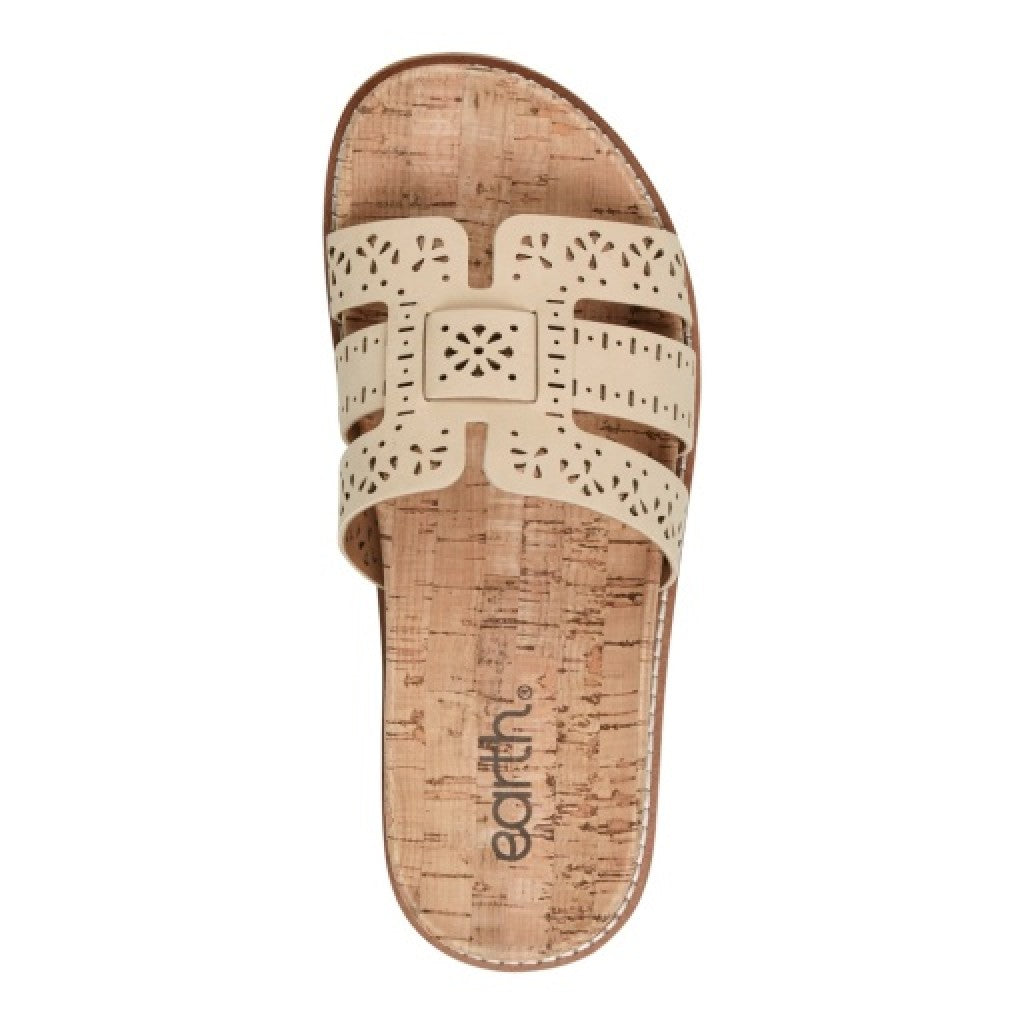 Earth Fairren Slip-On Sandal - Women's Cushioned Slip-On Sandal - Light Natural - 6
